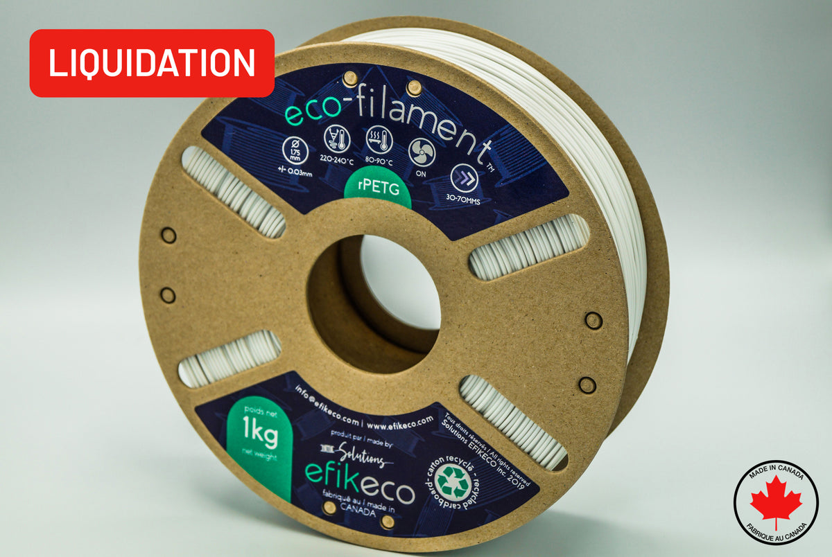 eco-filament I rPETG I White I ecoresponsible I efikeco I 3D printer ...